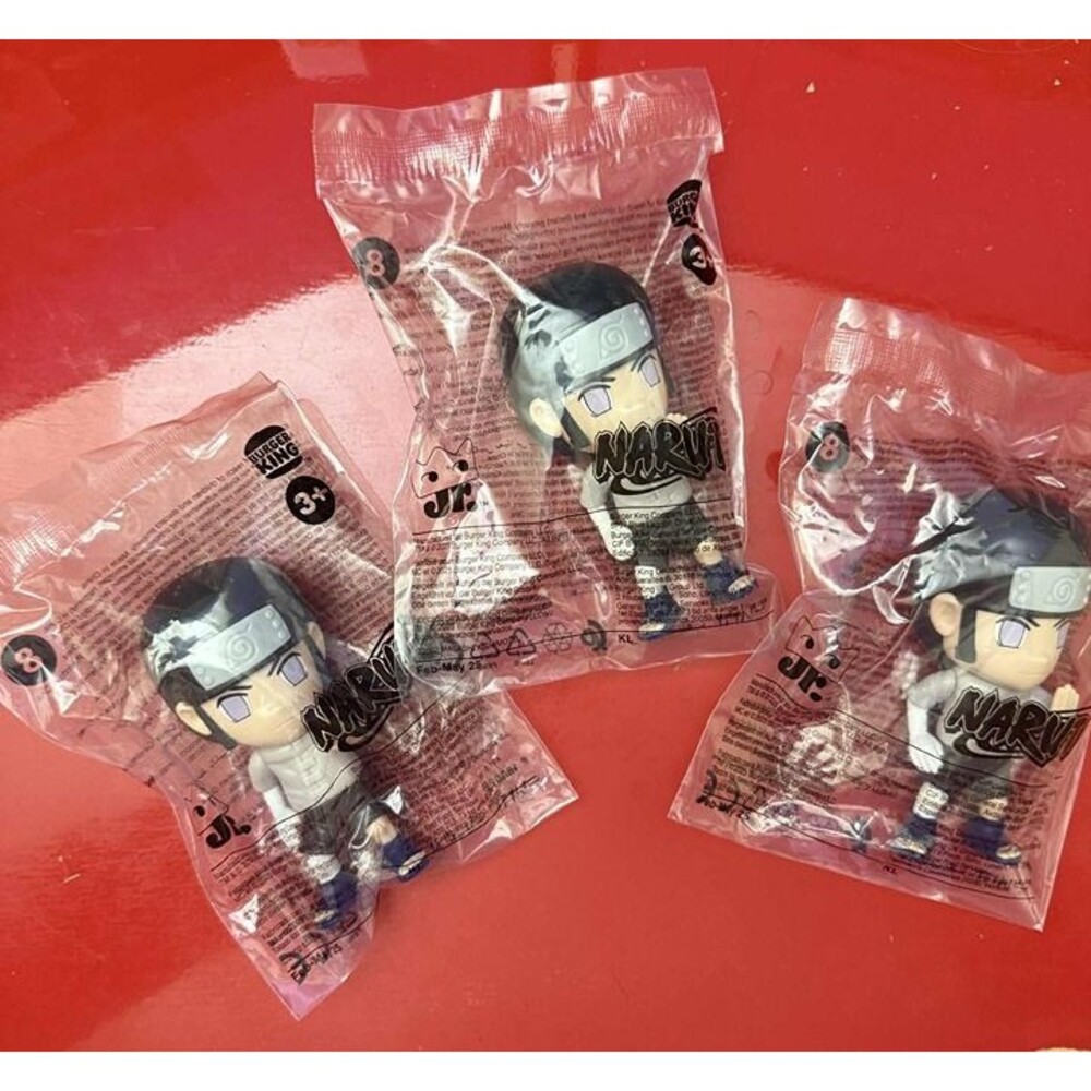 Naruto Burger King: Saske SET OF 3 New in package